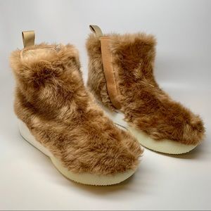 Stella McCartney furry sneaker boot